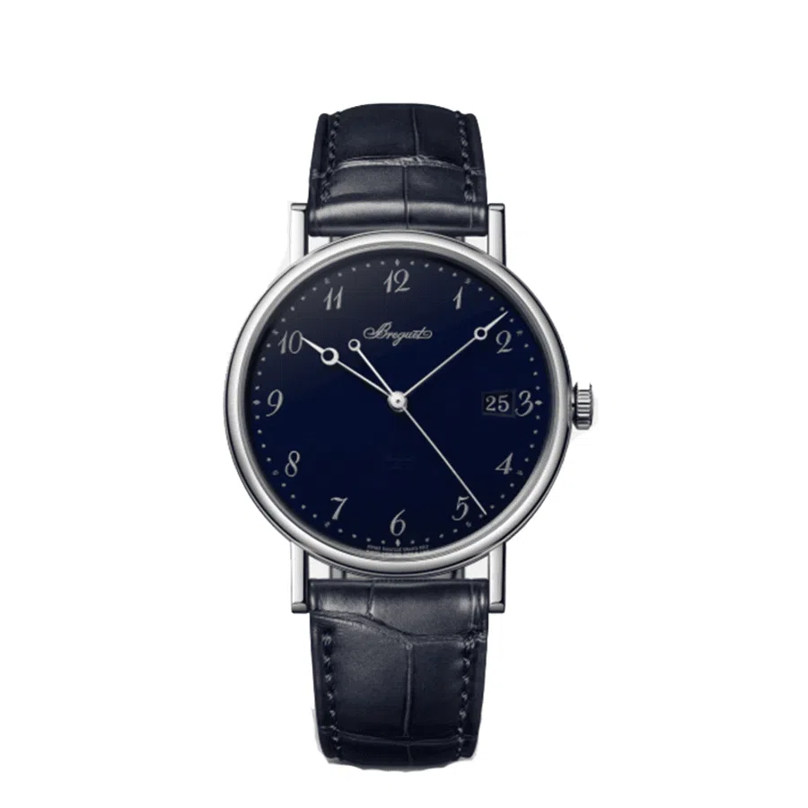 Breguet Classique 5177BB2Y9V6 Blue Dial White Gold with Blue Leather Watch 2024