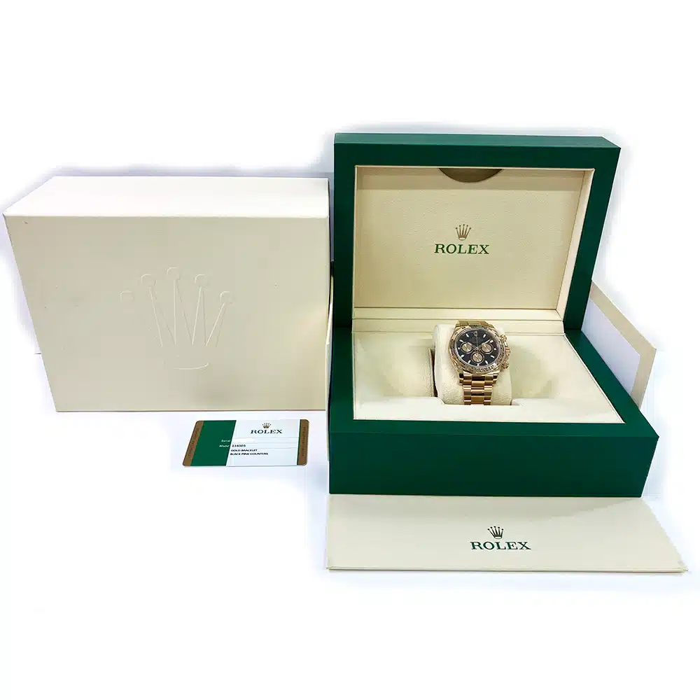 Rolex Cosmograph Daytona Black Dial 116505-0008 Rose Gold Oyster Watch 2017 – image 8