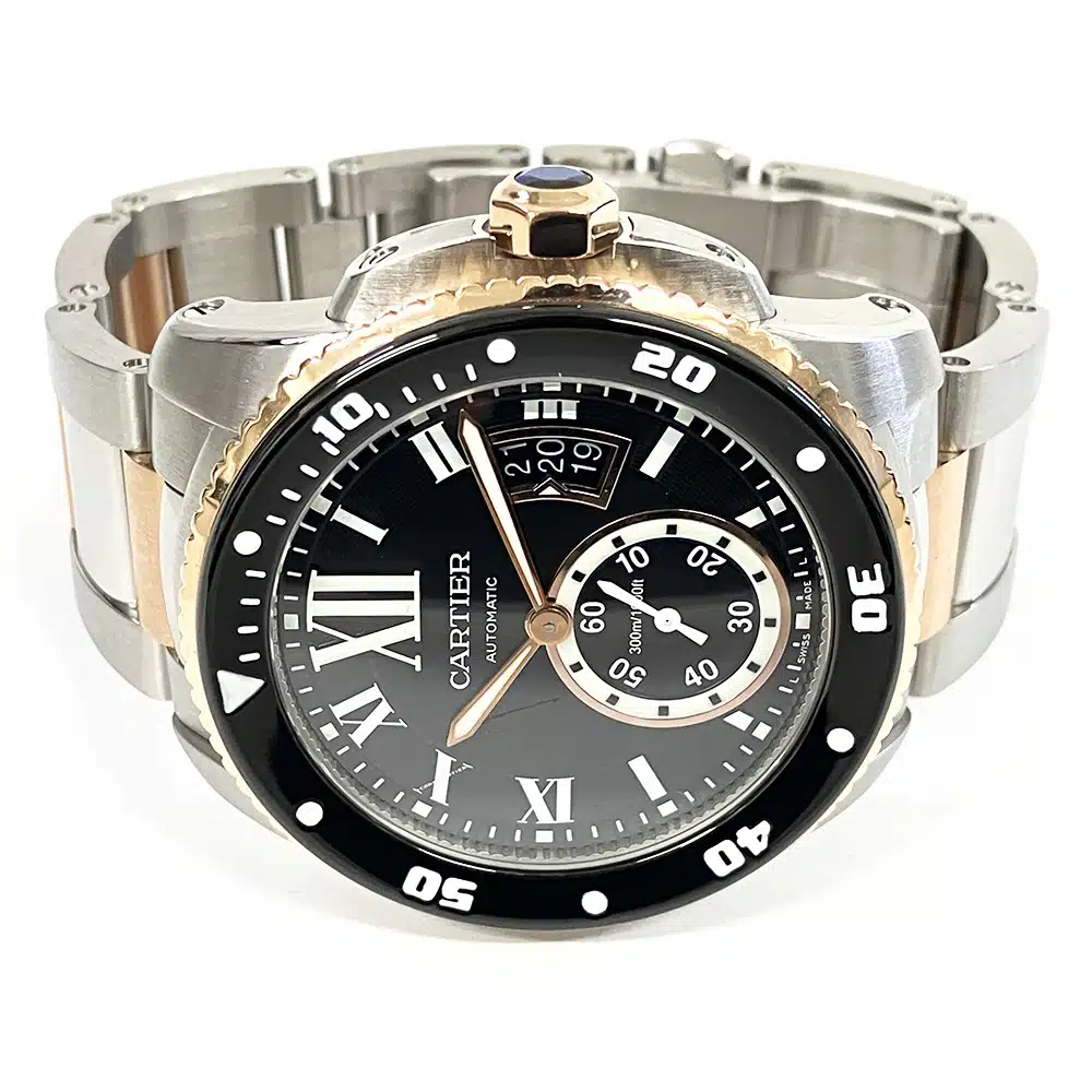 Cartier Calibre De Cartier Diver W700054 42mm 18kt Rose Gold/Stainless Steel with Black Dial Watch 2018 – image 4