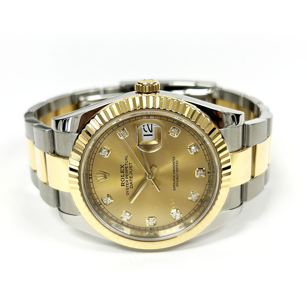 MINT Rolex Datejust 41mm Two Tone Champagne Dial Oyster Band 126333G 2019