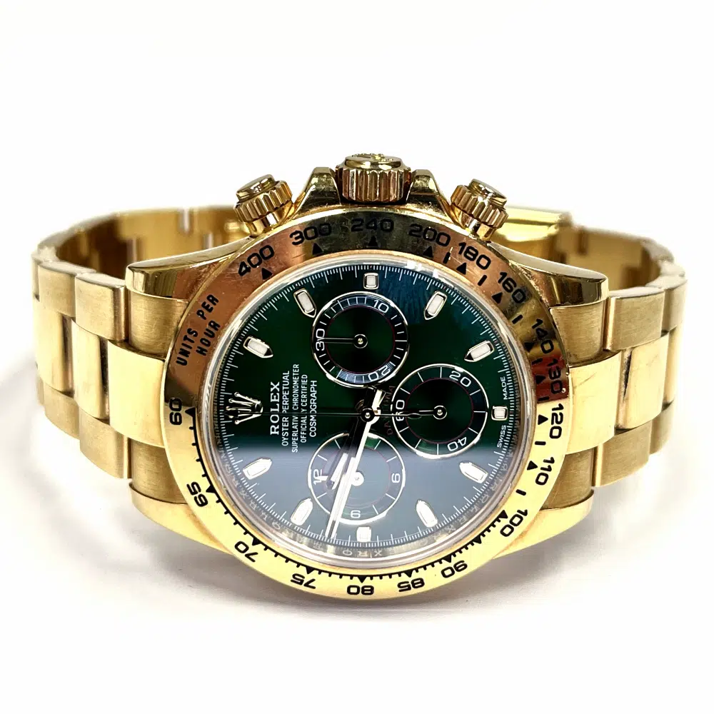Rolex Cosmograph Daytona 40mm 116508 Yellow Gold Watch Green Dial – image 4