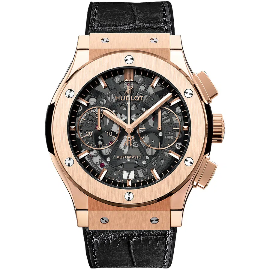 Hublot Classic Fusion Aerofusion Chronograph Rose Gold 45mm 525.OX.0180.LR Black Alligator Strap