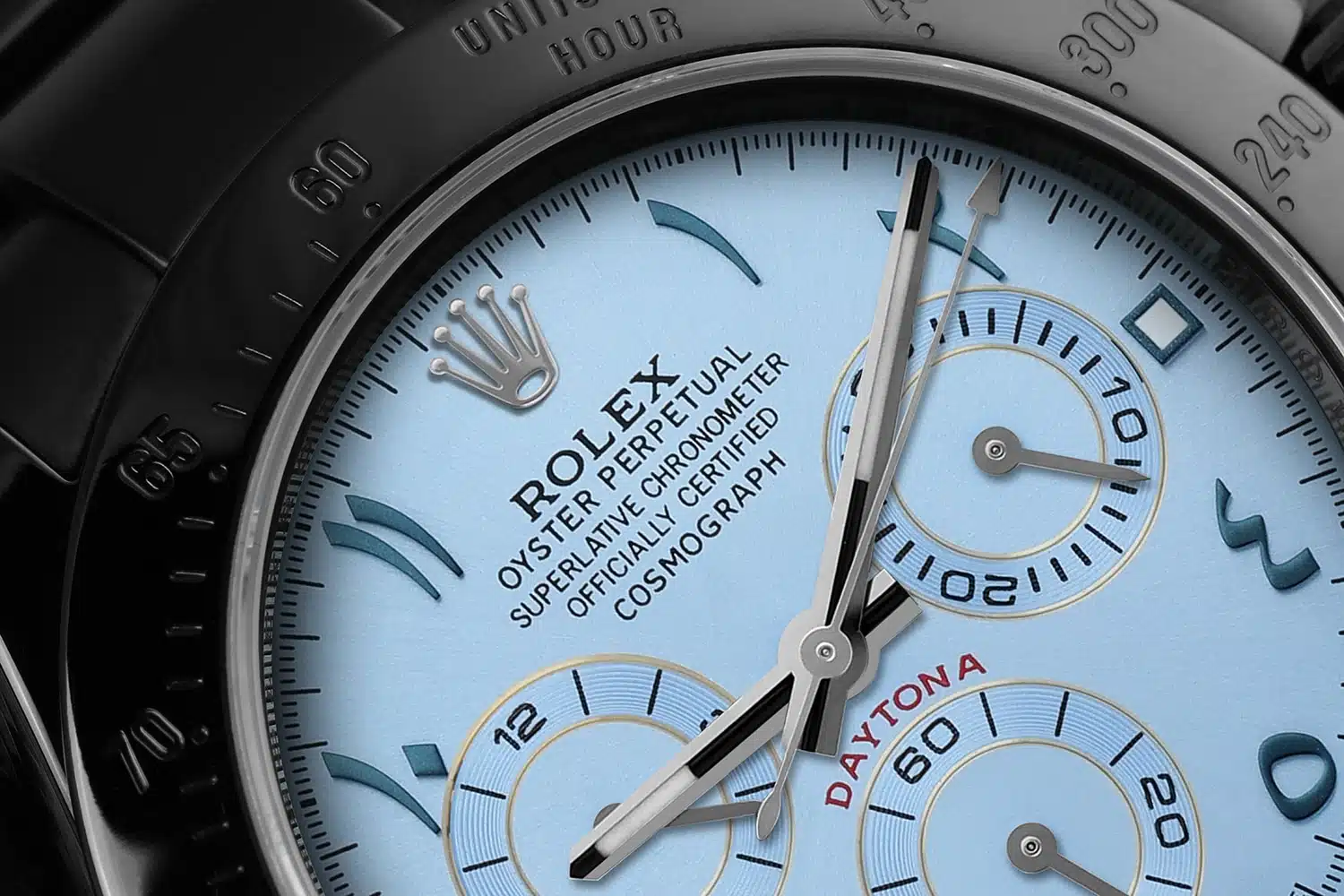 Rolex Oyster Perpetual Cosmograph Daytona Ice Blue Dial Black PVD/DLC Coated Watch 116523 – image 4