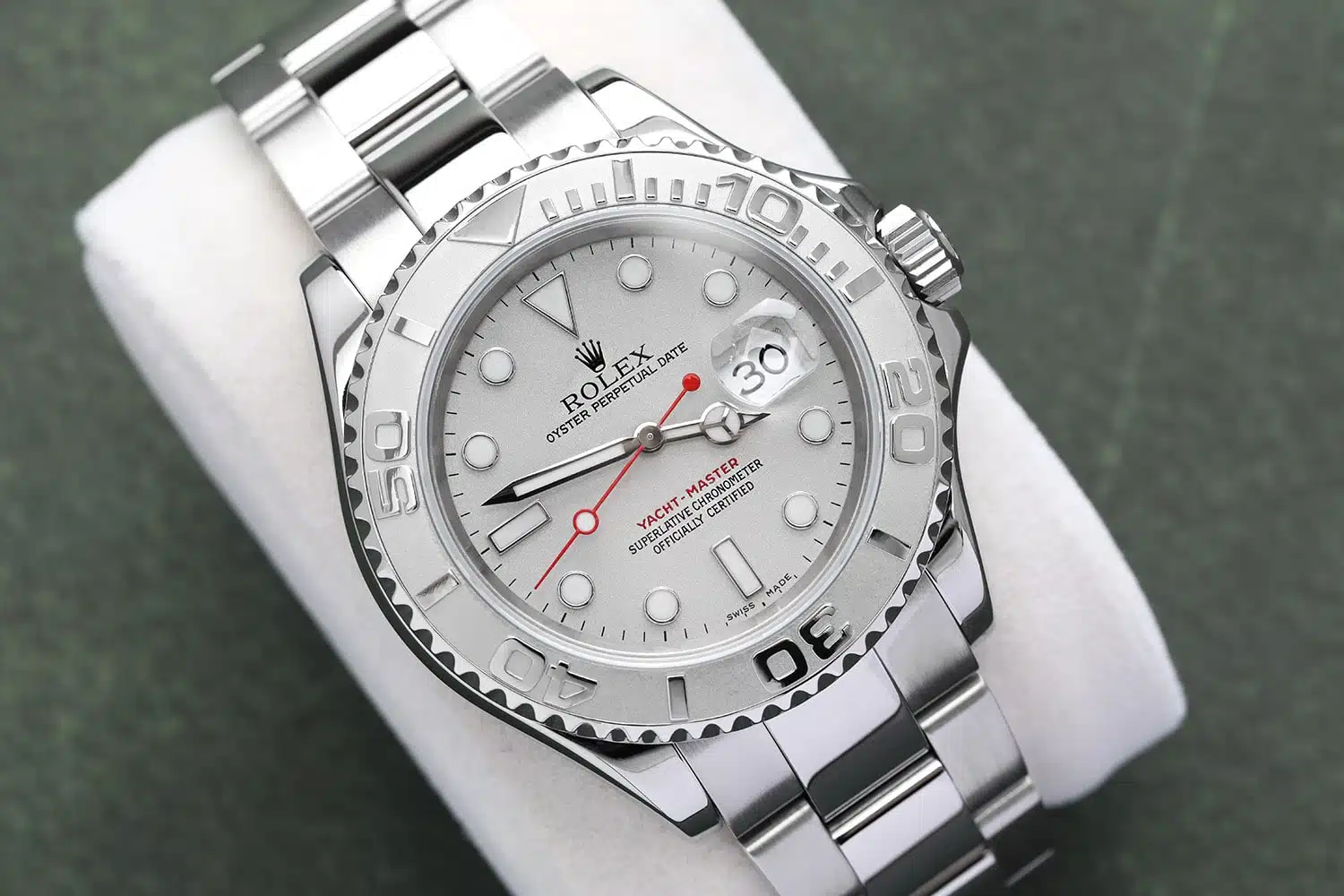 Rolex Yacht-Master 40mm 16622 Stainless Steel Watch Platinum Dial Platinum Bezel (Rolex Box Included) – image 3