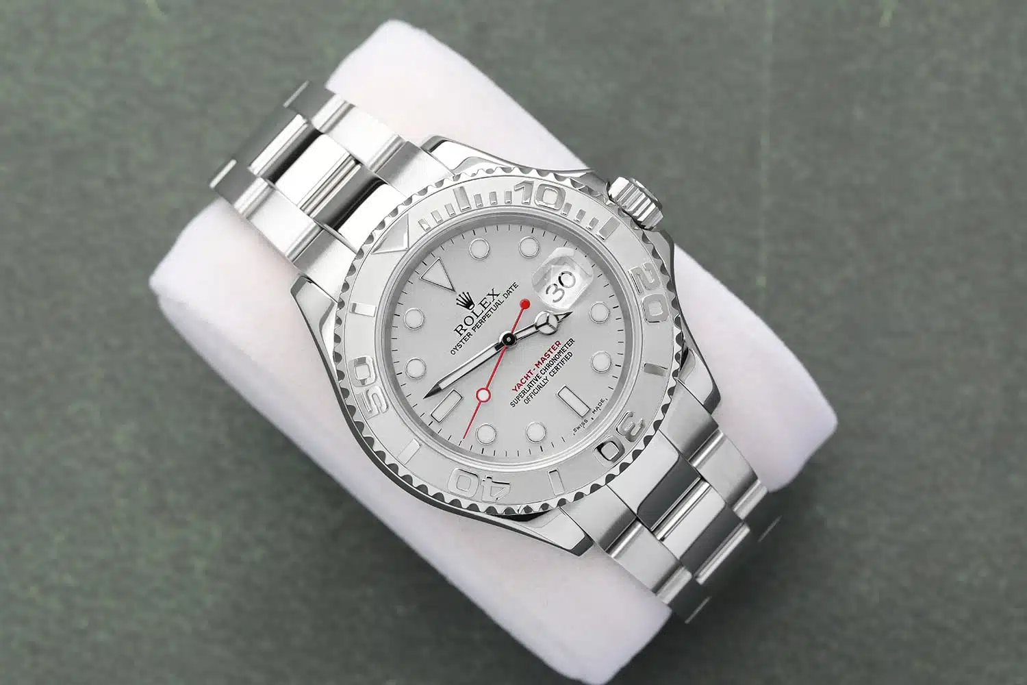 Rolex Yacht-Master 40mm 16622 Stainless Steel Watch Platinum Dial Platinum Bezel (Rolex Box Included) – image 5