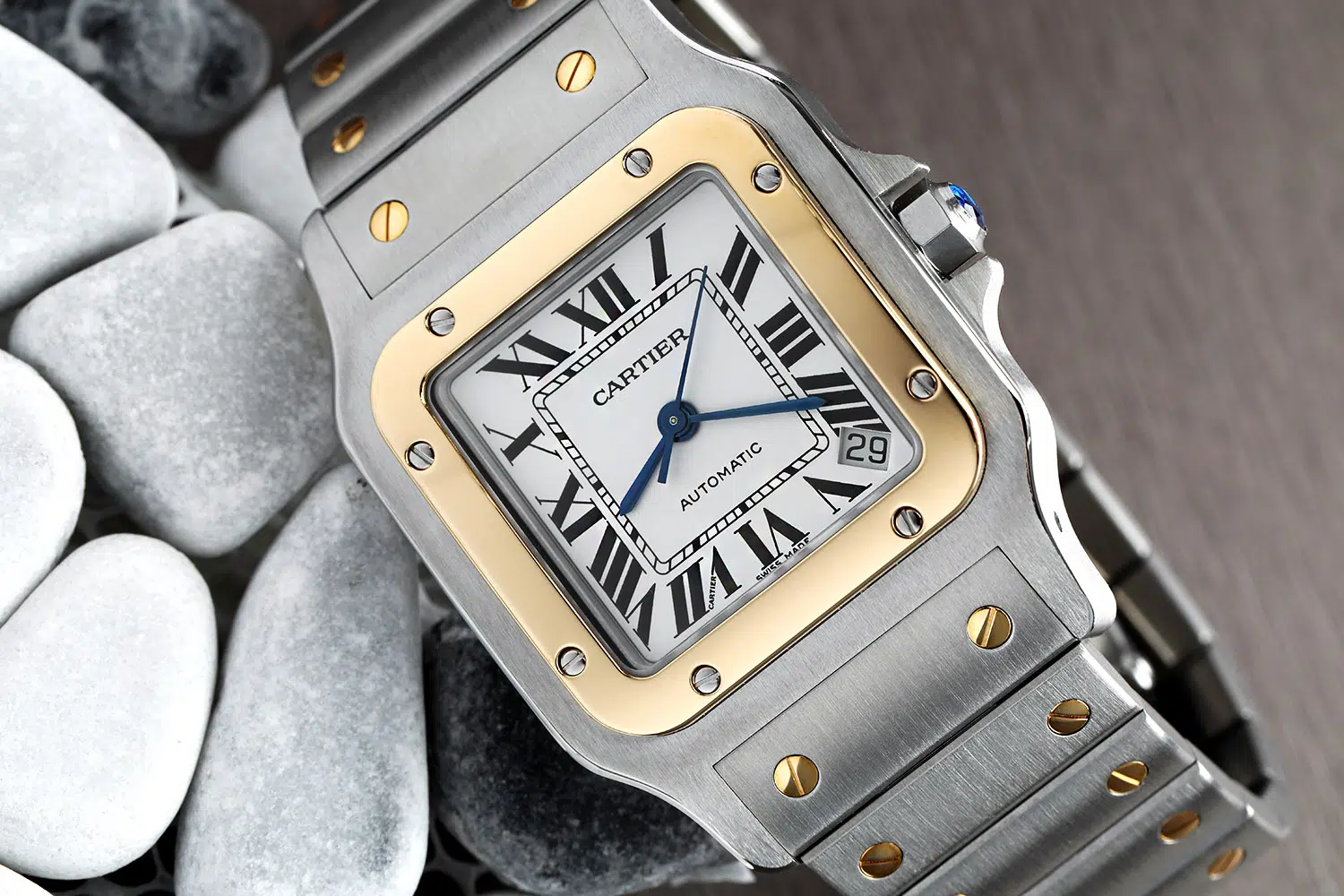 Cartier Santos Galbee XL Stainless 32mm White Roman Numeral Watch 2823 – image 2