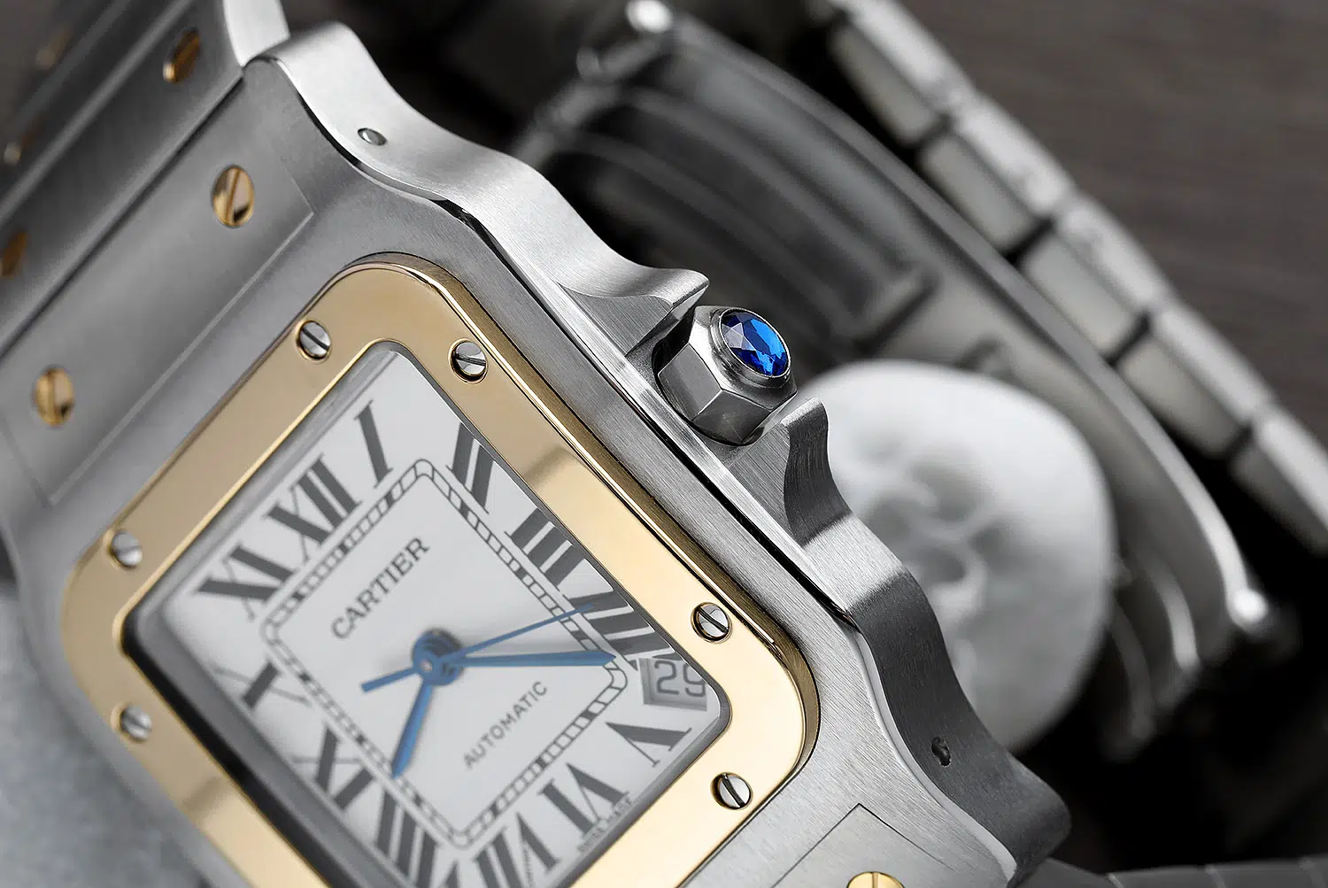 Cartier Santos Galbee XL Stainless 32mm White Roman Numeral Watch 2823 – image 4