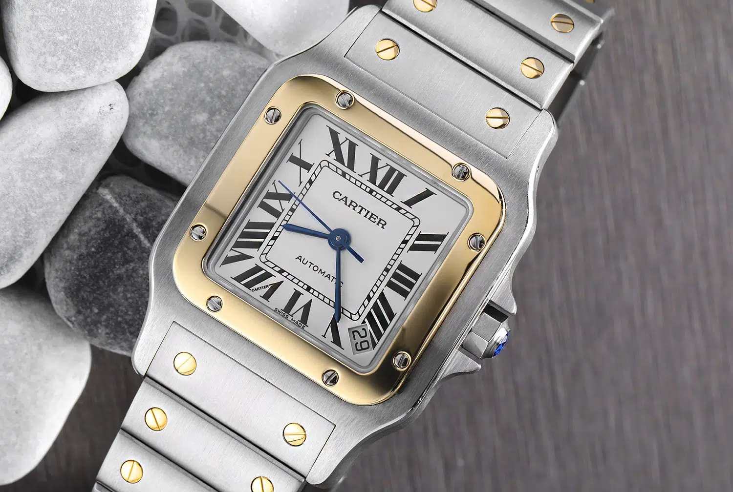 Cartier Santos Galbee XL Stainless 32mm White Roman Numeral Watch 2823 – image 3