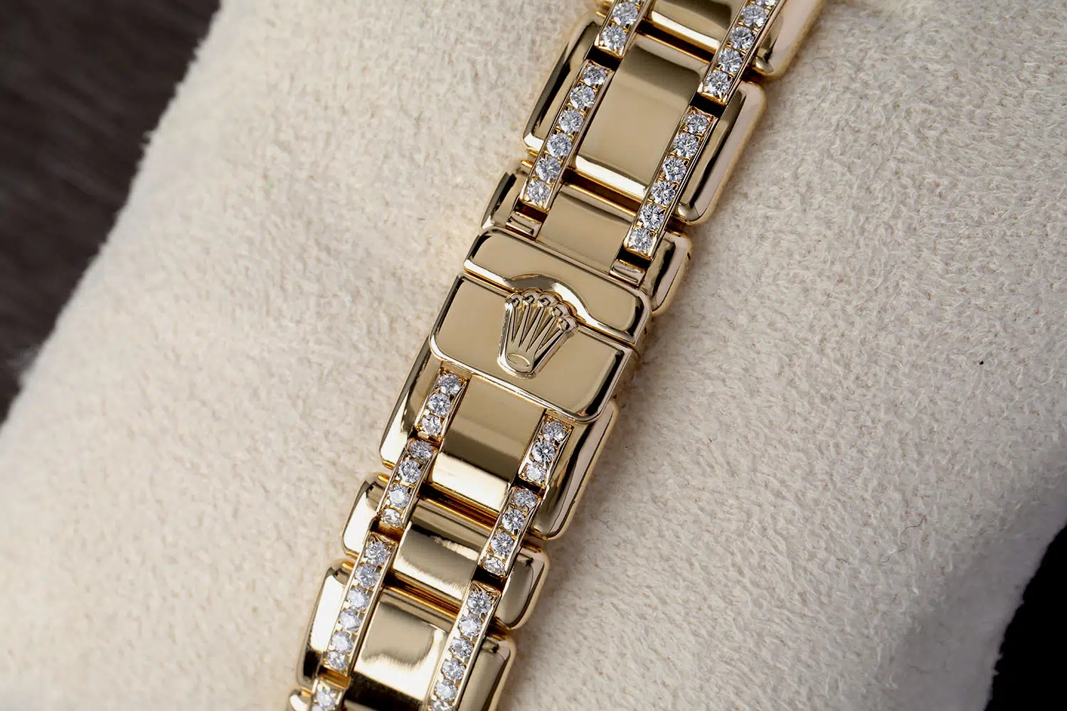Rolex Lady-Datejust Pearlmaster 80298 Yellow Gold Diamond Watch with Champagne Diamond Dial – image 8