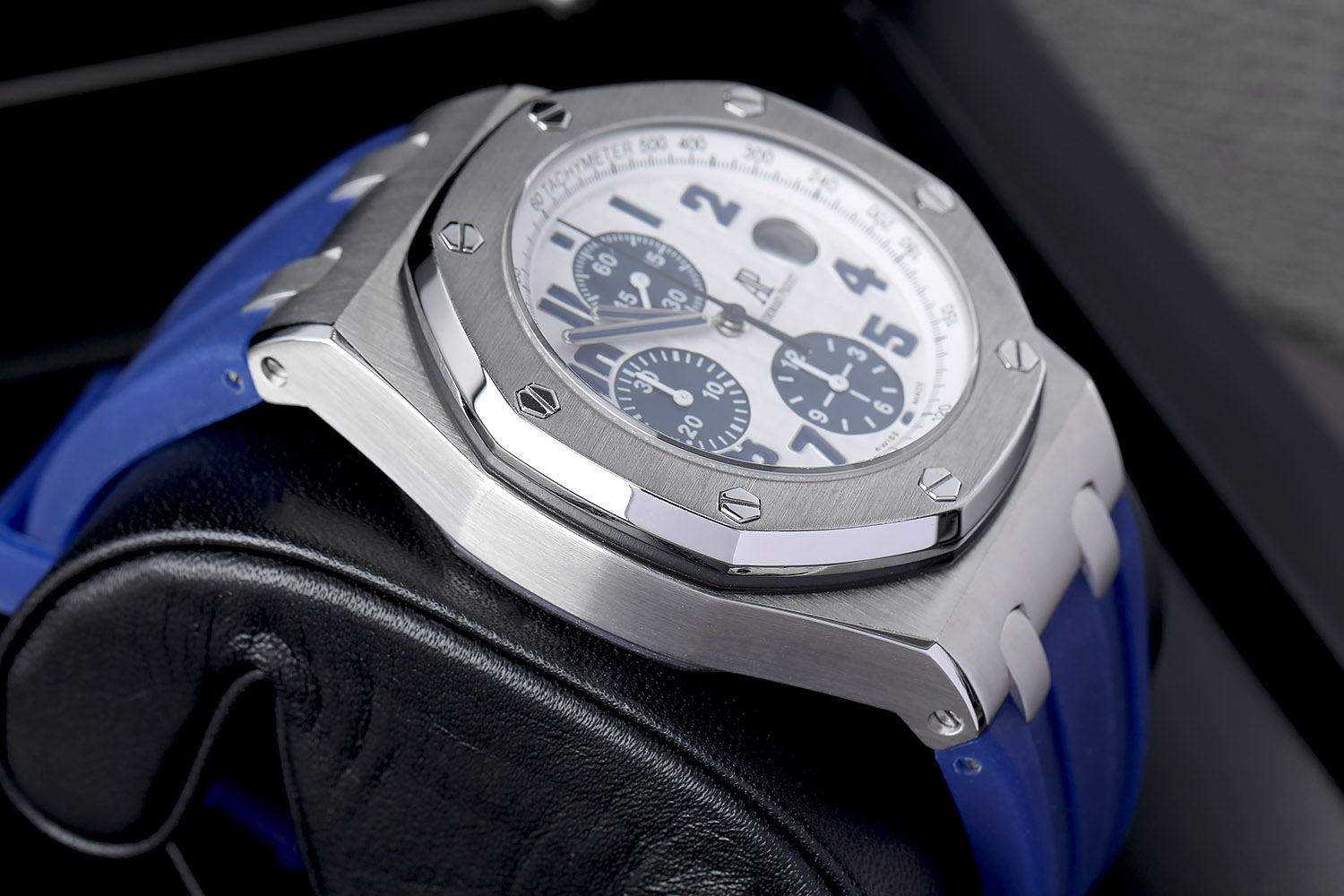 Audemars Piguet Royal Oak Offshore 26020ST.OO.D020IN.01 Chronograph Stainless Steel Watch Blue Rubber Strap
