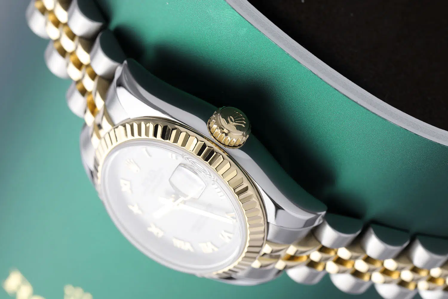 Rolex Lady-Datejust 179173 26mm Steel & Yellow Gold Watch Grey Roman Dial Jubilee – image 4