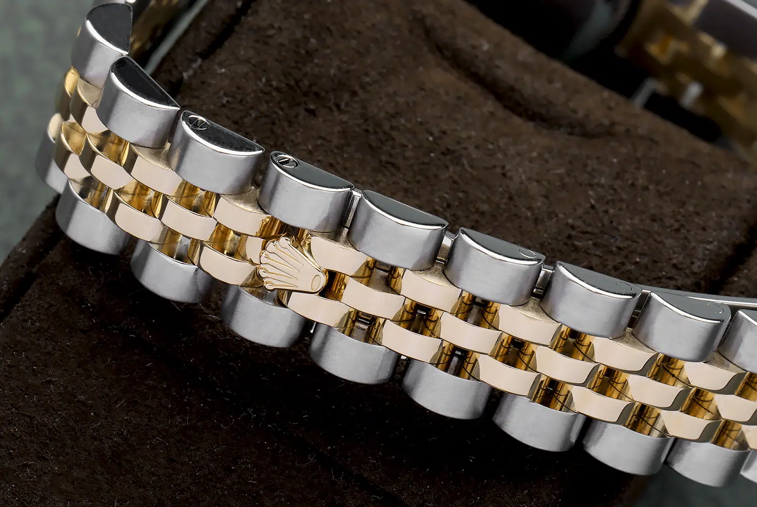 Rolex Lady-Datejust 179173 26mm Steel & Yellow Gold Watch Factory Black Diamond Dial Jubilee Band – image 9