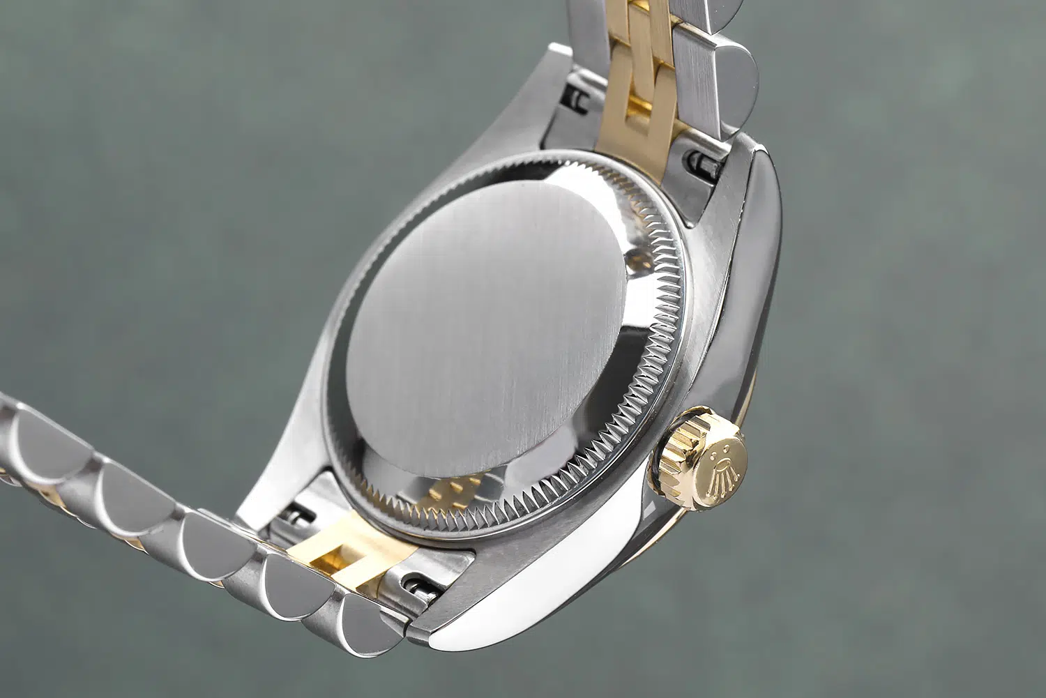 Rolex Lady-Datejust 179173 26mm Steel & Yellow Gold Watch Factory Black Diamond Dial Jubilee Band – image 8