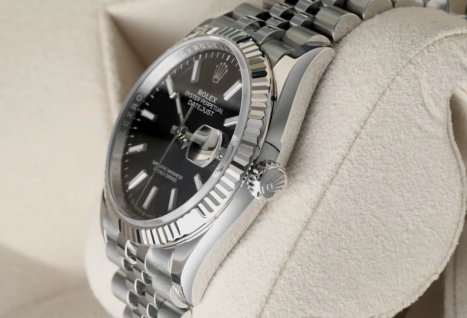 Unworn Rolex Datejust 126234-0017 Stainless Steel and White Gold Watch with Blue Index Dial Jubilee – image 5
