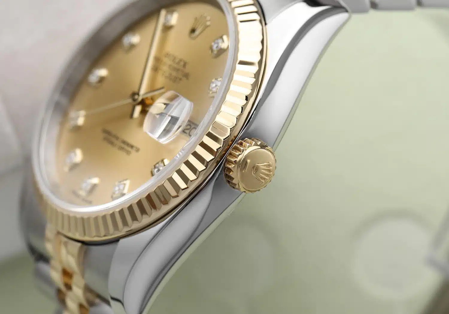 Rolex Datejust 36mm Jubilee 116233-0150 Stainless Steel & Yellow Gold Watch Champagne Diamond Dial – image 5