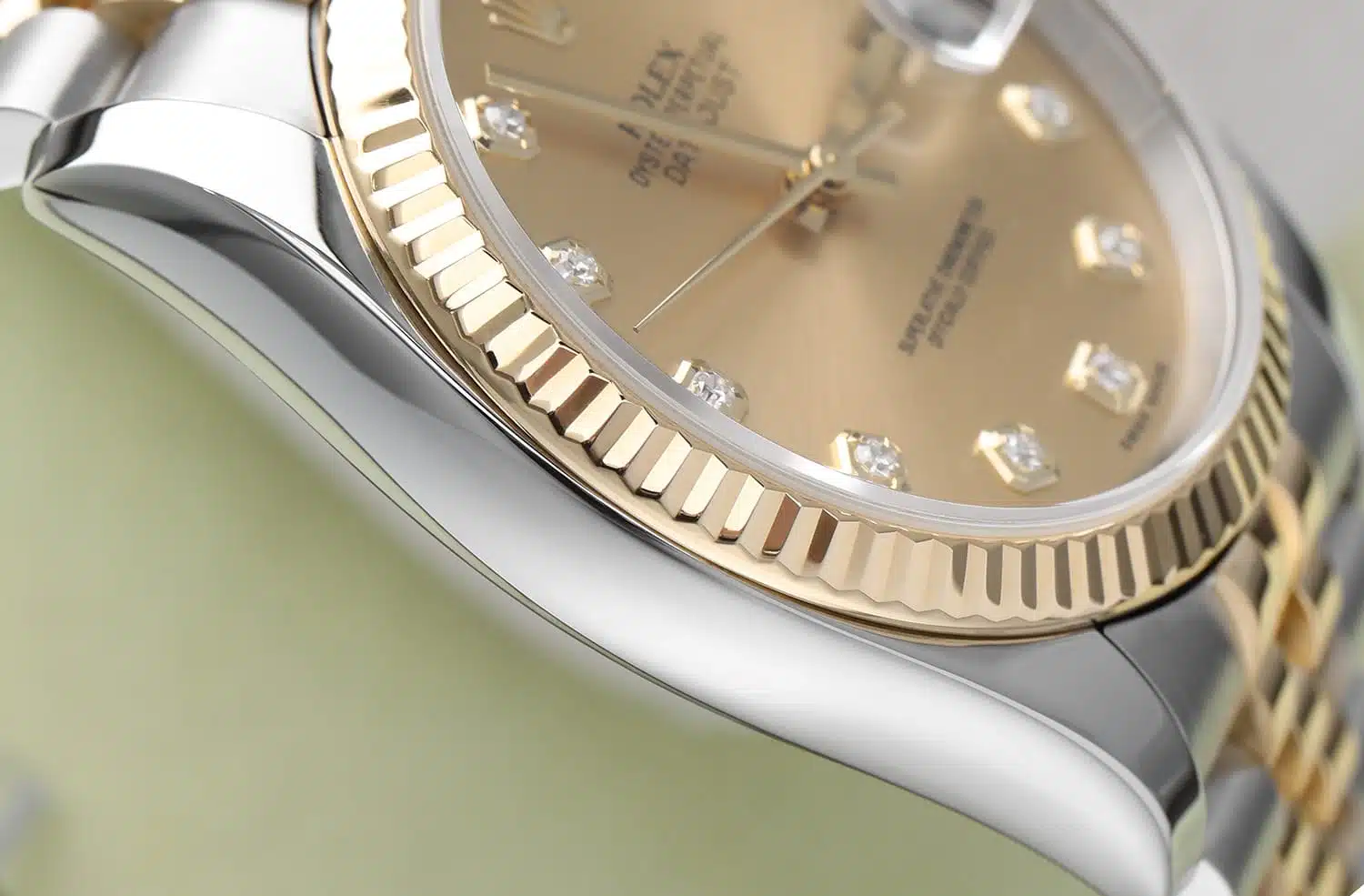Rolex Datejust 36mm Jubilee 116233-0150 Stainless Steel & Yellow Gold Watch Champagne Diamond Dial – image 6