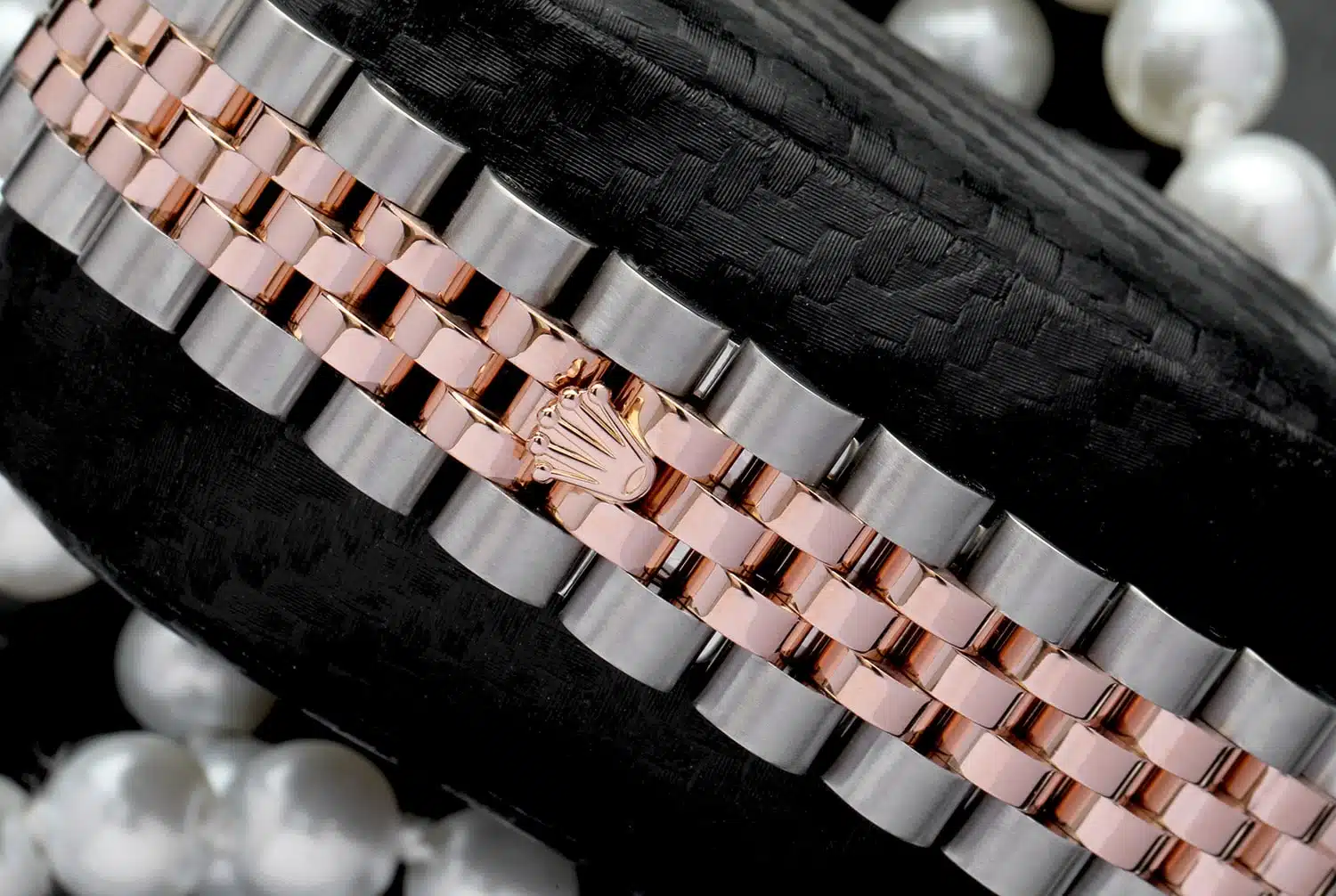 Rolex Datejust 31mm Stainless Steel & Rose Gold Watch Factory Black Diamond Dial 178271 – image 8