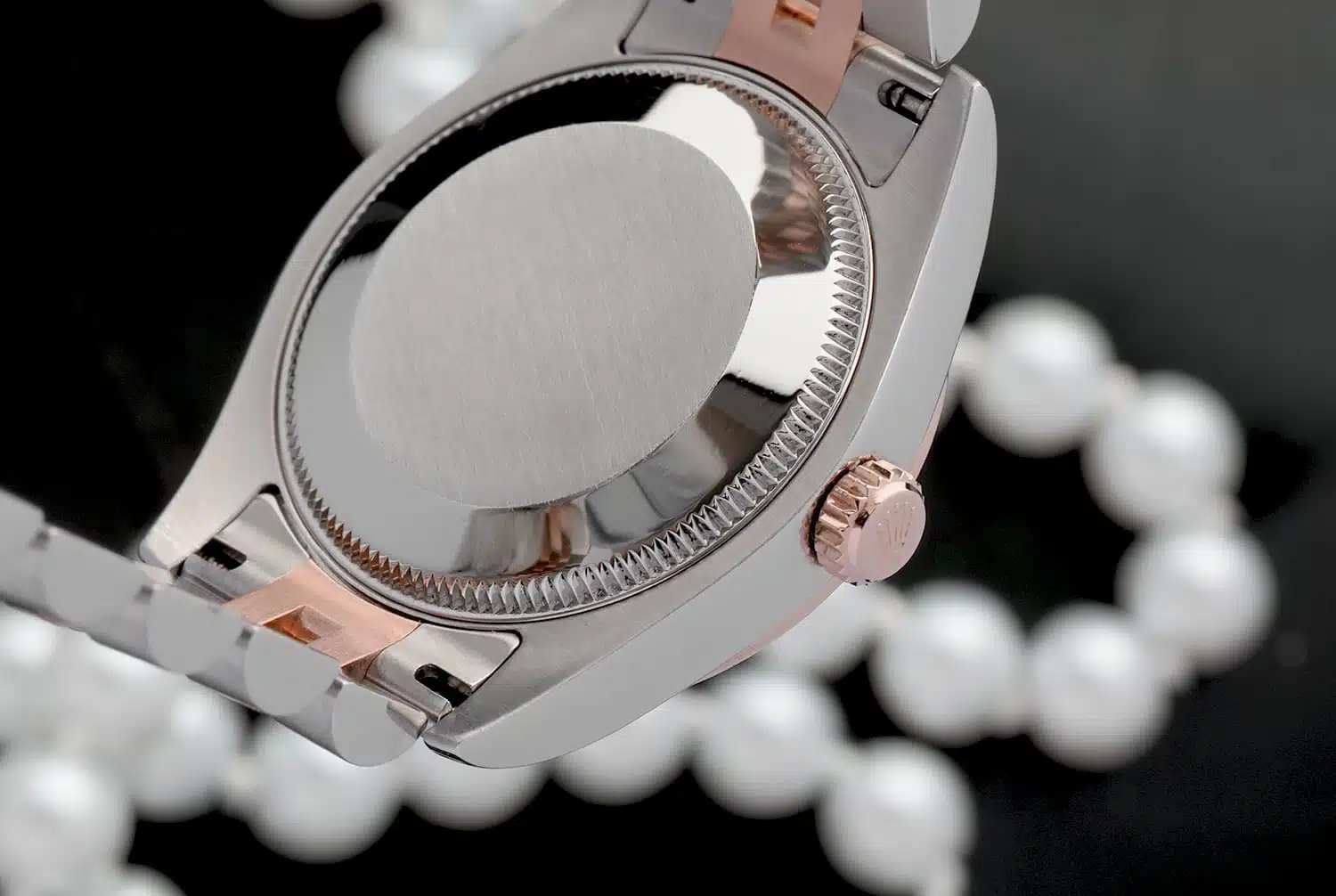 Rolex Datejust 31mm Stainless Steel & Rose Gold Watch Factory Black Diamond Dial 178271 – image 7