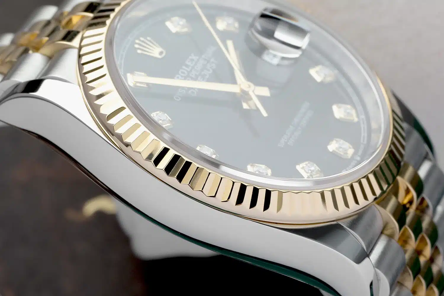 Rolex Datejust 36mm 126233 Stainless Steel & Yellow Gold Watch Jubilee Band Black Diamond Dial MINT – image 7