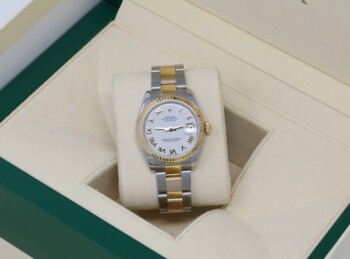 Rolex Datejust 31mm White Roman Numerals Dial Oyster Bracelet Two Tone Watch 178273-0072 – alternate view