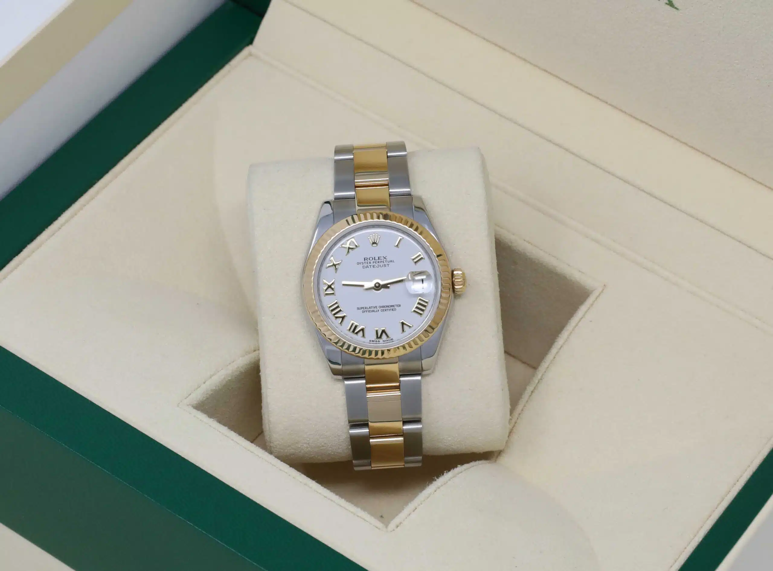 Rolex Datejust 31mm White Roman Numerals Dial Oyster Bracelet Two Tone Watch 178273-0072 – image 2