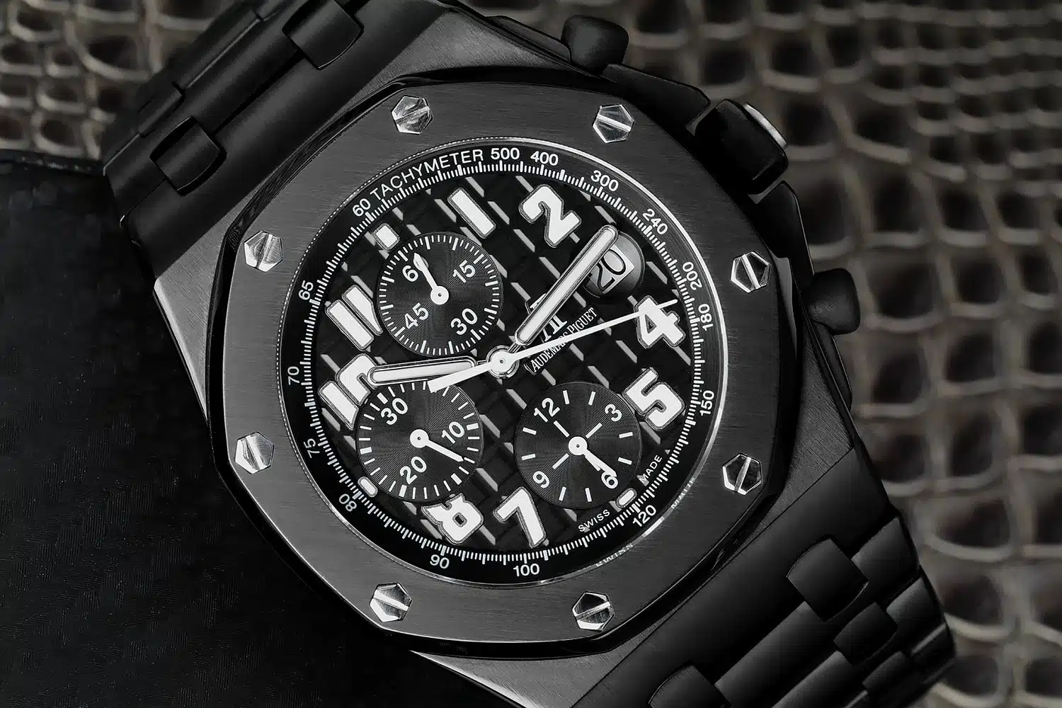 Audemars Piguet Royal Oak Offshore Chronograph Custom Black PVD/DLC Stainless Steel Watch – image 3