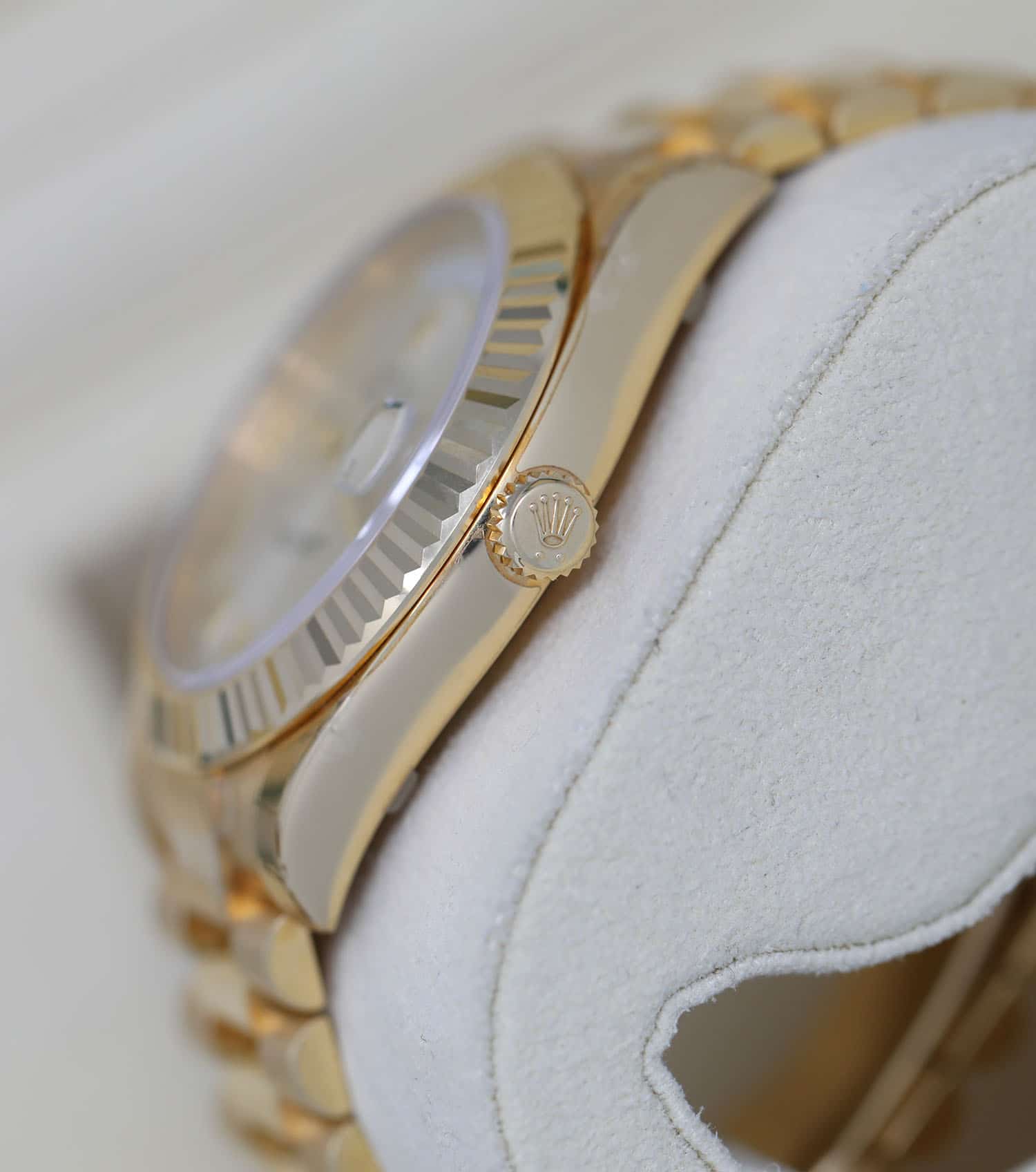 Rolex Day-Date II 218238 Yellow Gold Watch Silver Roman Dial Absolutely Never Worn/ Factory Stickers!