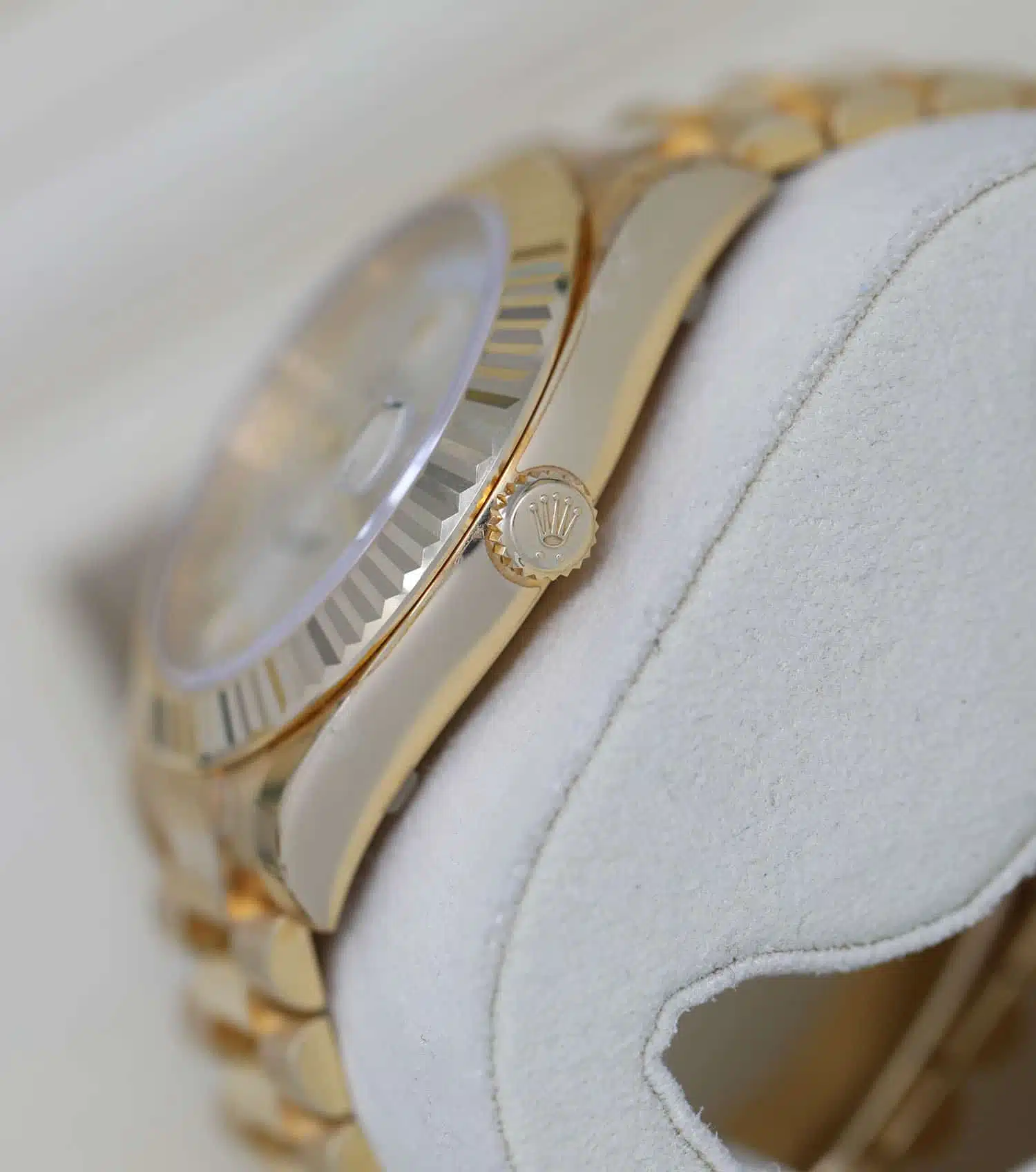 Rolex Day-Date II 218238 Yellow Gold Watch Silver Roman Dial Absolutely Never Worn/ Factory Stickers! – image 3