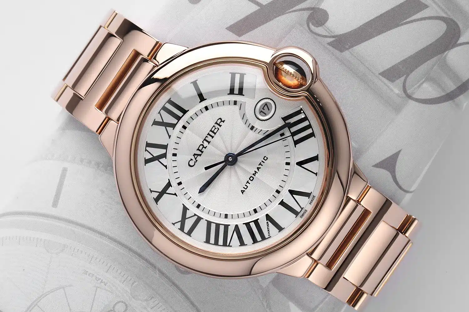 Cartier Ballon Bleu Rose Gold 42mm Watch Box Papers W69006Z2 – image 3