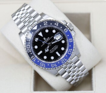 Rolex GMT-Master II 40mm 126710BLNR Stainless Steel Watch Black Dial Jubilee