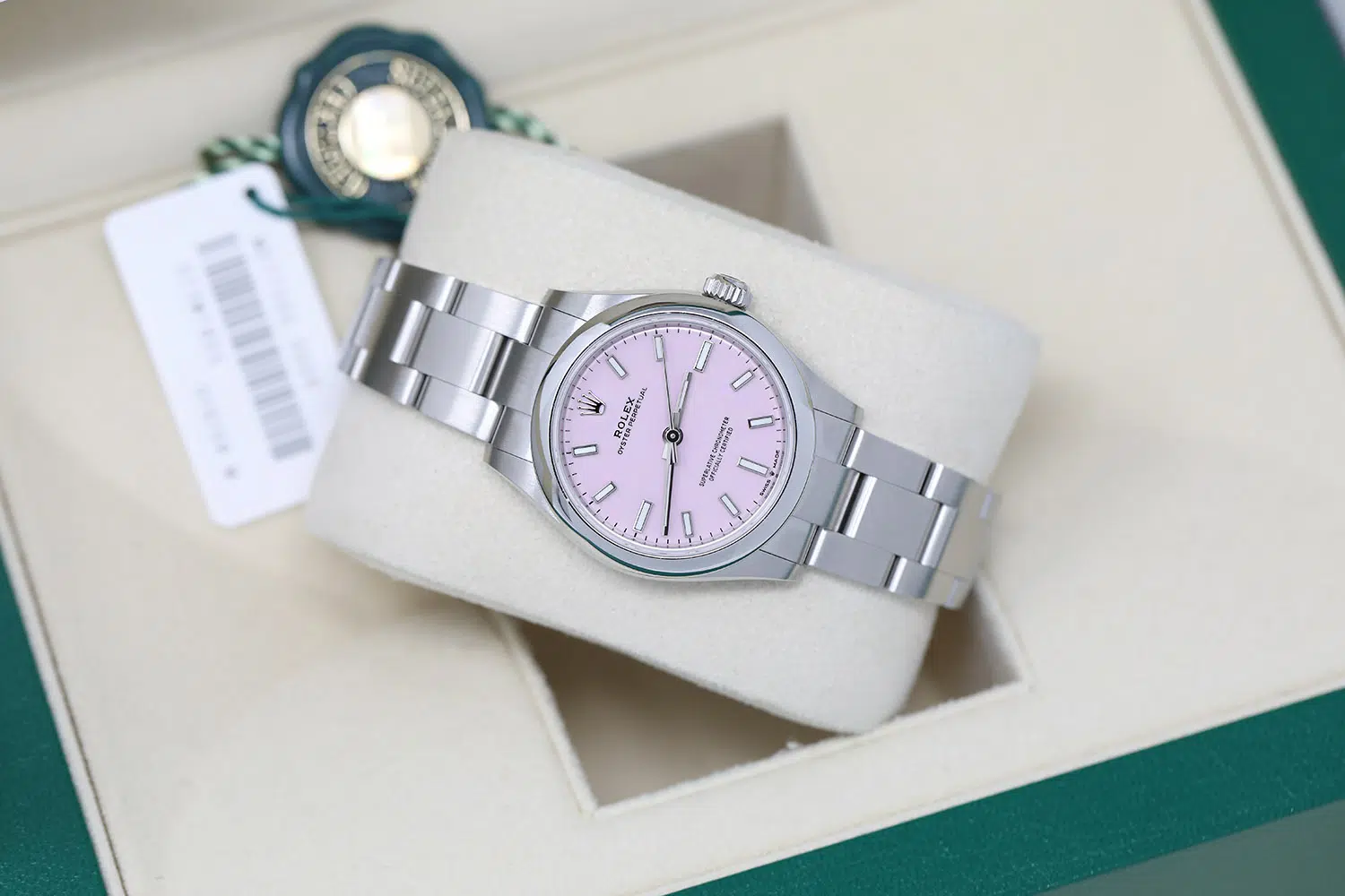 Rolex Oyster Perpretual 31mm 277200 Stainless Steel Watch Candy Pink Dial – image 4