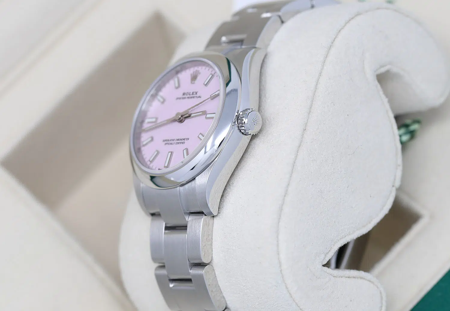 Rolex Oyster Perpretual 31mm 277200 Stainless Steel Watch Candy Pink Dial – image 3
