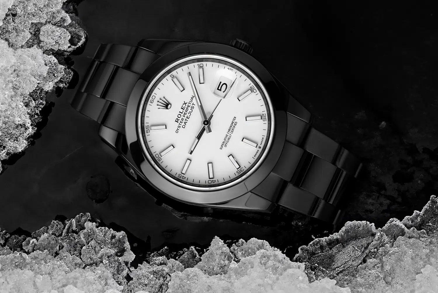 Rolex 41mm Datejust Black PVD/DLC Watch Oyster Band White Dial – image 5