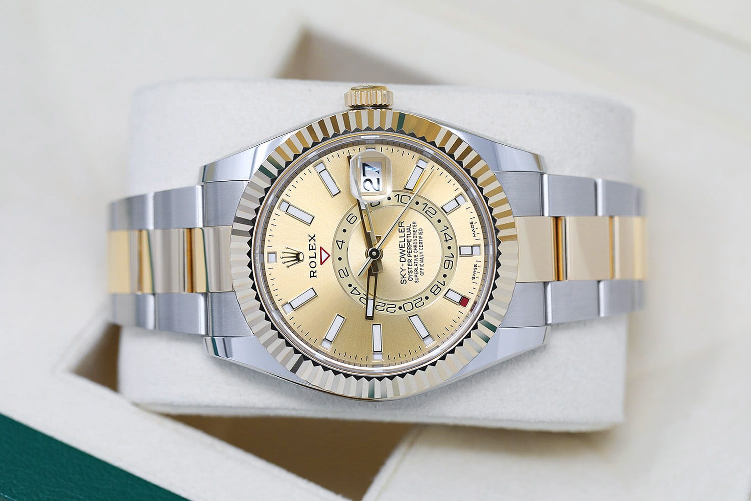 Rolex Sky-Dweller Champagne 326933 Unworn Stainless Steel and Yellow Gold Watch