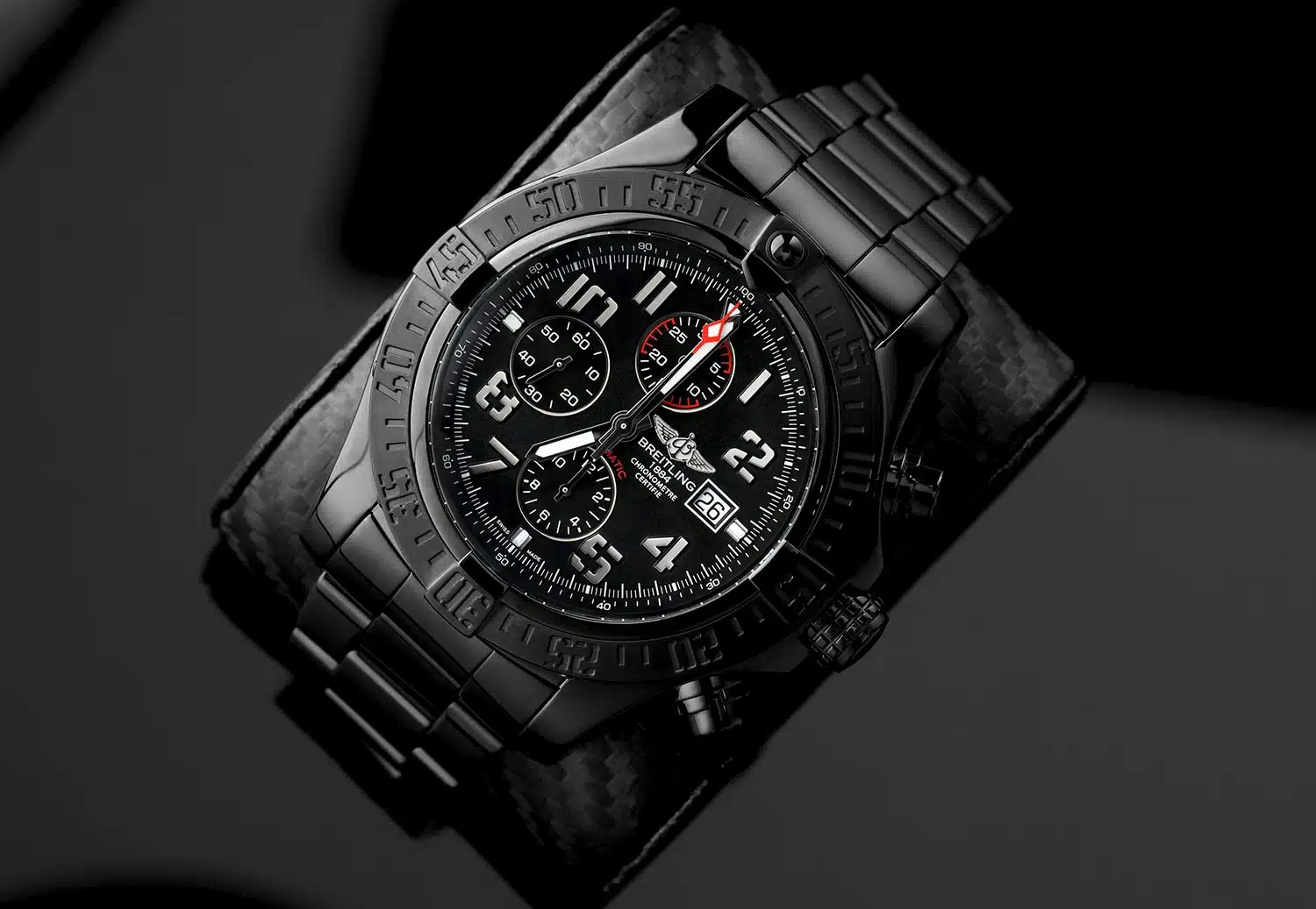 Breitling Super Avenger II Chronograph A13371 Black PVD/DLC Coated Watch, UNWORN $1,000 deposit – image 4
