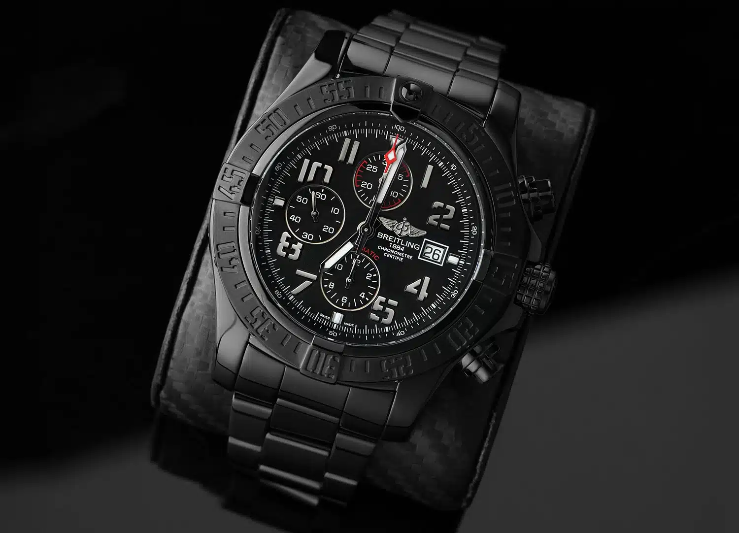 Breitling Super Avenger II Chronograph A13371 Black PVD/DLC Coated Watch, UNWORN $1,000 deposit – image 3