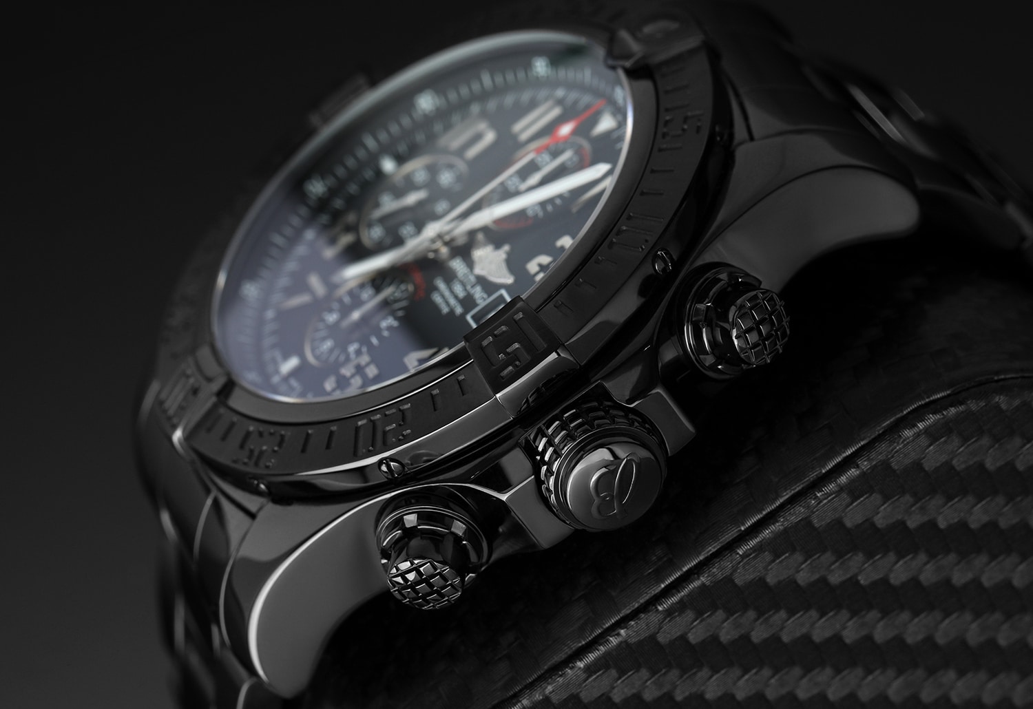 Breitling Super Avenger II Chronograph A13371 Black PVD/DLC Coated Watch, UNWORN