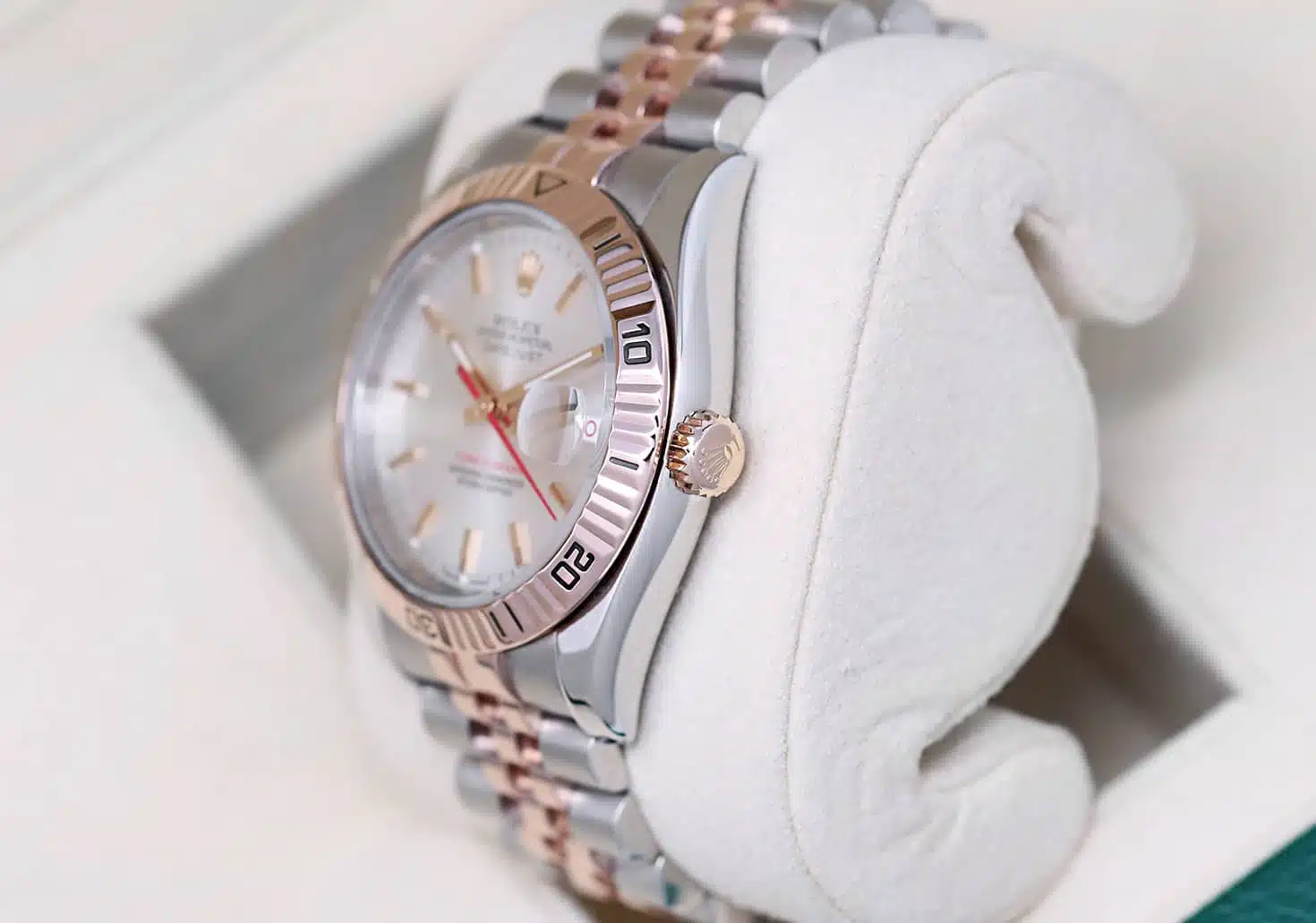 Rolex Datejust Turn-O-Graph 116261 Two Tone Stainless Steen and Rose Gold Watch Silver Dial – image 2