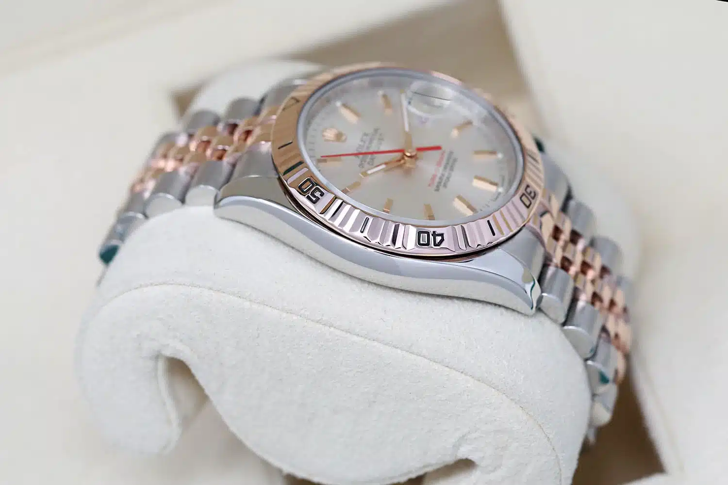 Rolex Datejust Turn-O-Graph 116261 Two Tone Stainless Steen and Rose Gold Watch Silver Dial – image 3