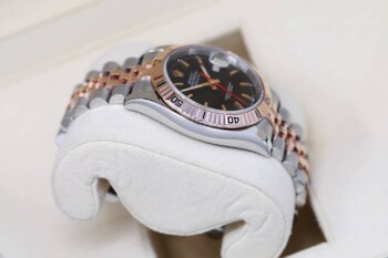 Rolex Datejust Turn-O-Graph 116261 Two Tone Stainless Steen and Rose Gold Watch Black Dial 36mm – alternate view