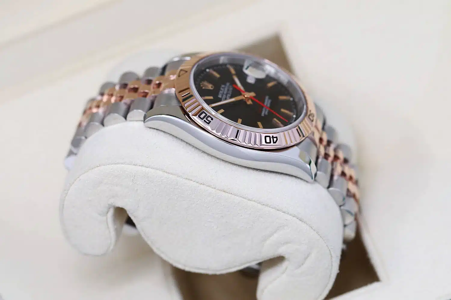 Rolex Datejust Turn-O-Graph 116261 Two Tone Stainless Steen and Rose Gold Watch Black Dial 36mm – image 2