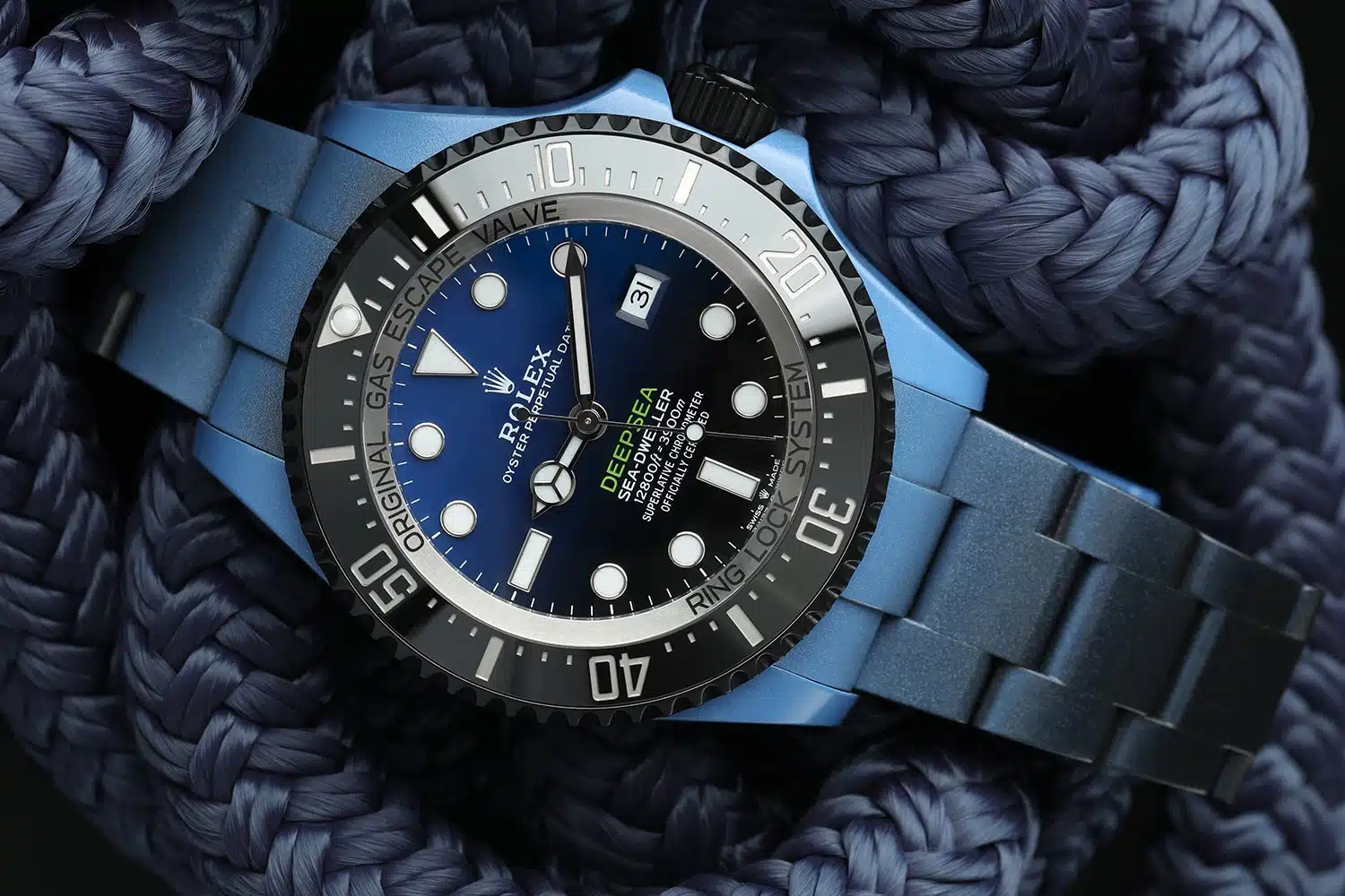 Rolex D-Blue Sea-Dweller Deepsea James Cameron Dial Custom Blue Ceramic 126660 – image 2
