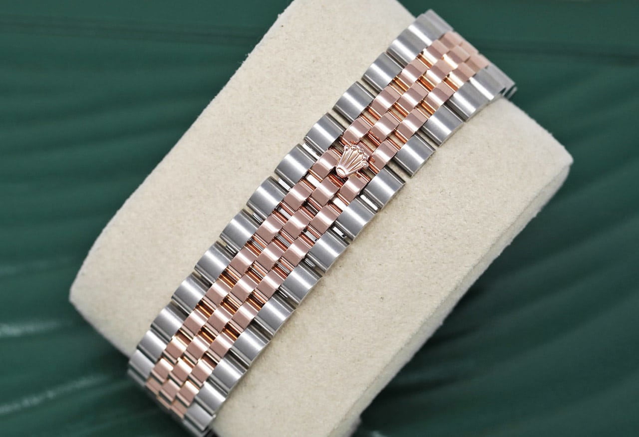 Rolex Datejust 116231-0100 Steel and Rose Gold 36mm Watch Factory Grey Diamond Dial Jubilee Band