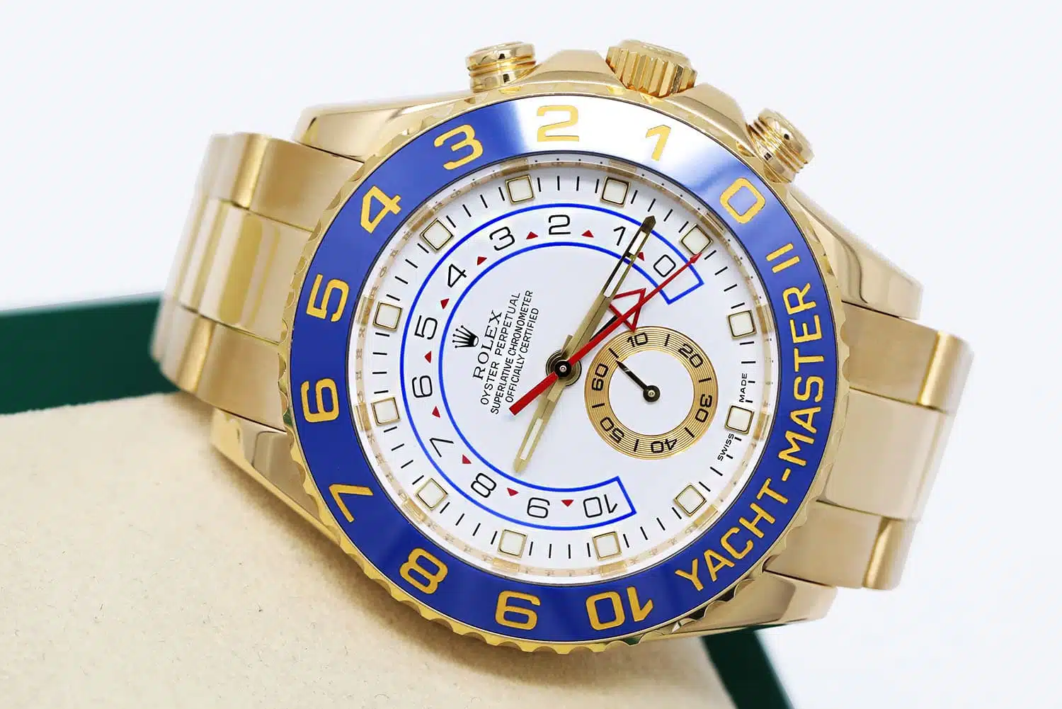 Rolex Yacht-Master II 116688 Yellow Gold Watch Gold Hands