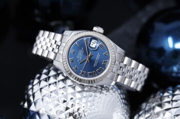 Rolex 26mm Lady-Datejust 179174 Steel & White Gold Watch Blue Roman Dial – alternate view