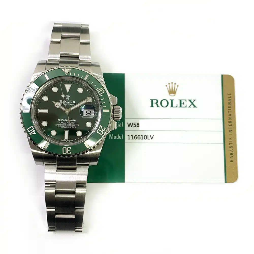Rolex Submariner 116610LV 40mm Stainless Steel with HULK Green Dial Watch – image 3