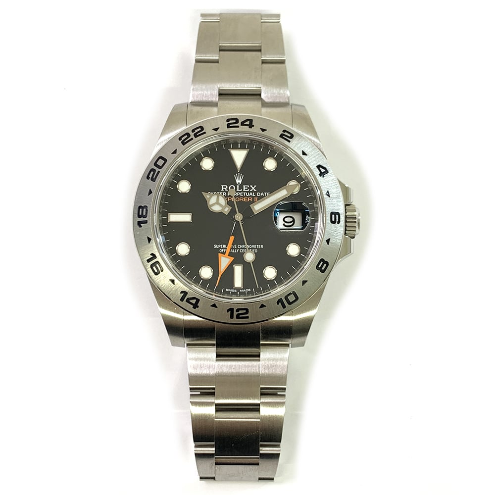Rolex Explorer II Stainless Steel Watch 42mm Oyster 216570 Black Dial 2021