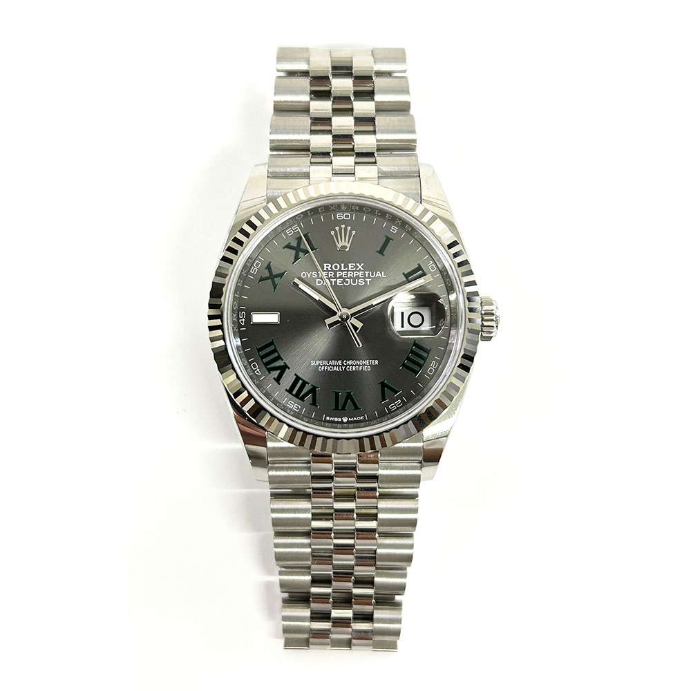 Rolex Datejust Grey Roman Dial 36mm Jubilee Bracelet 126234 Stainless Steel Watch MINT 2022