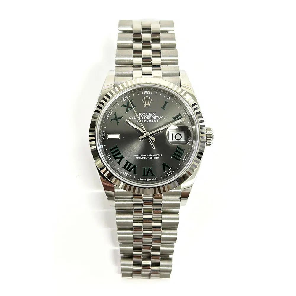 Rolex Datejust Grey Roman Dial 36mm Jubilee Bracelet 126234  Stainless Steel Watch MINT 2022 – image 2