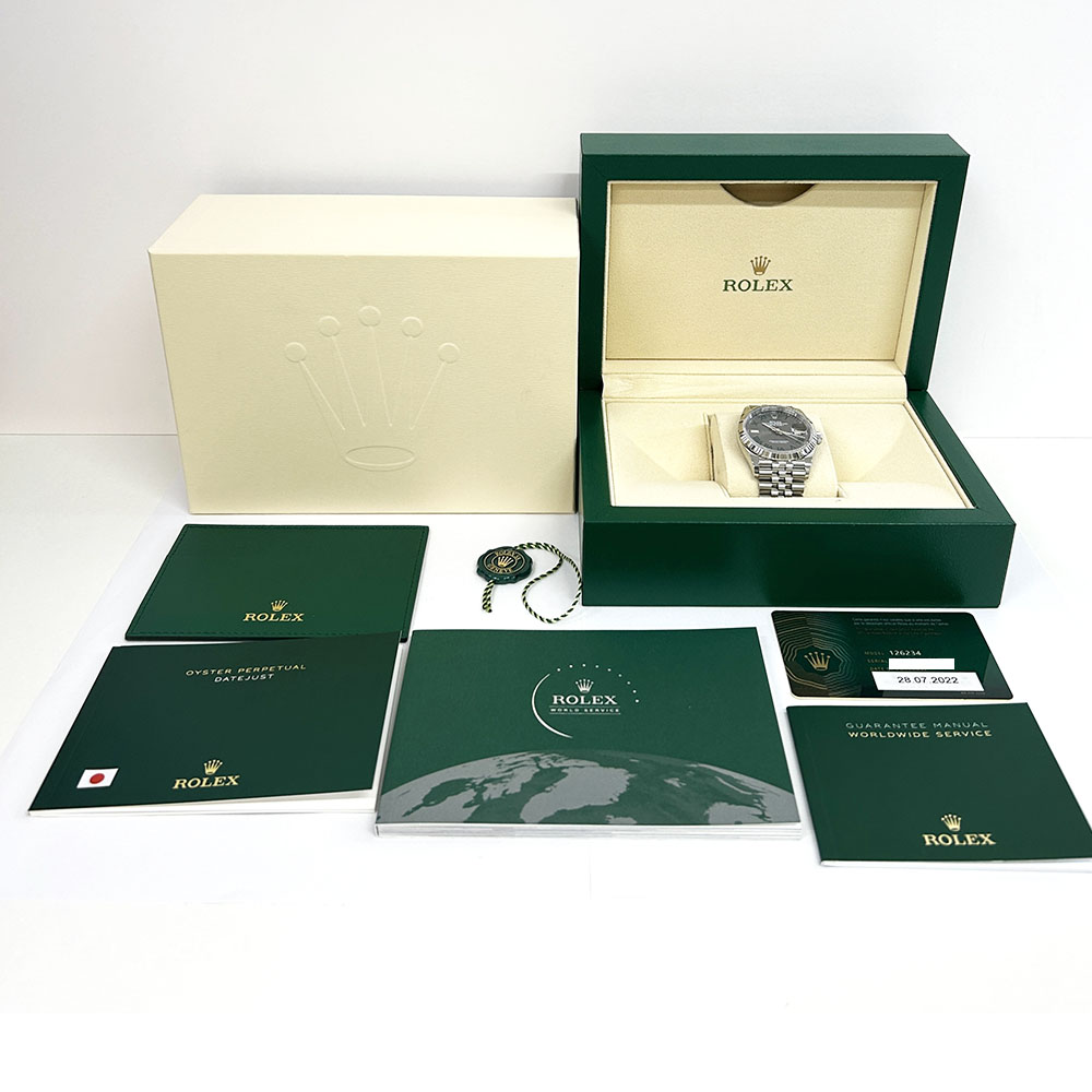Rolex Datejust Grey Roman Dial 36mm Jubilee Bracelet 126234 Stainless Steel Watch MINT 2022